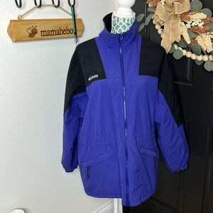 Columbia sportswear Company periwinkle-blue and black fleece lined Ski jacket L